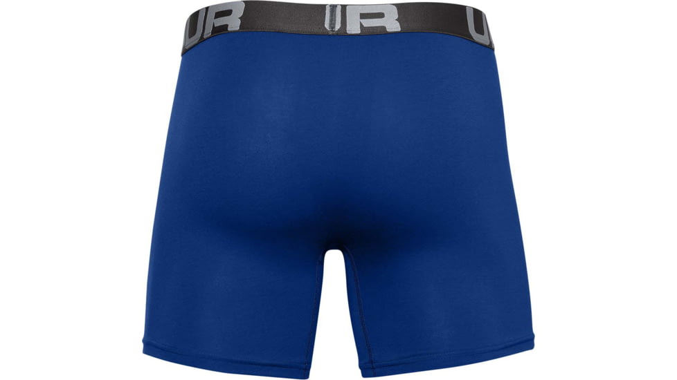 Under Armour UA Charged Cotton 6in Boxer Briefs 3 Pack - Mens, Royal, 3XL, 13636174003X