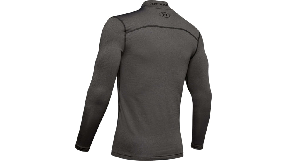 Under Armour UA ColdGear Armour Compression Mock - Mens, Carbon Heather, Medium, 1265648090MD