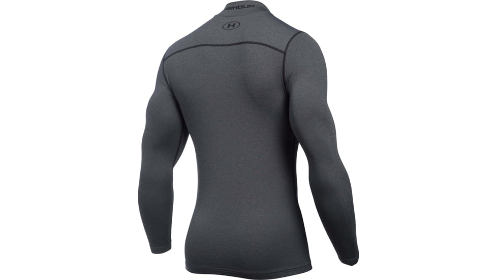 Under Armour UA ColdGear Armour Compression Mock - Mens, Carbon Heather, Medium, 1265648090MD
