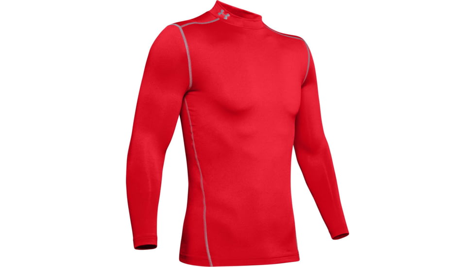 Under Armour UA ColdGear Armour Compression Mock - Mens, Red, 2X-Large, 12656486002X