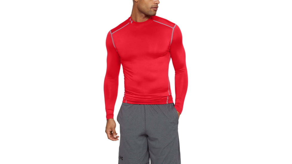 Under Armour UA ColdGear Armour Compression Mock - Mens, Red, 2X-Large, 12656486002X