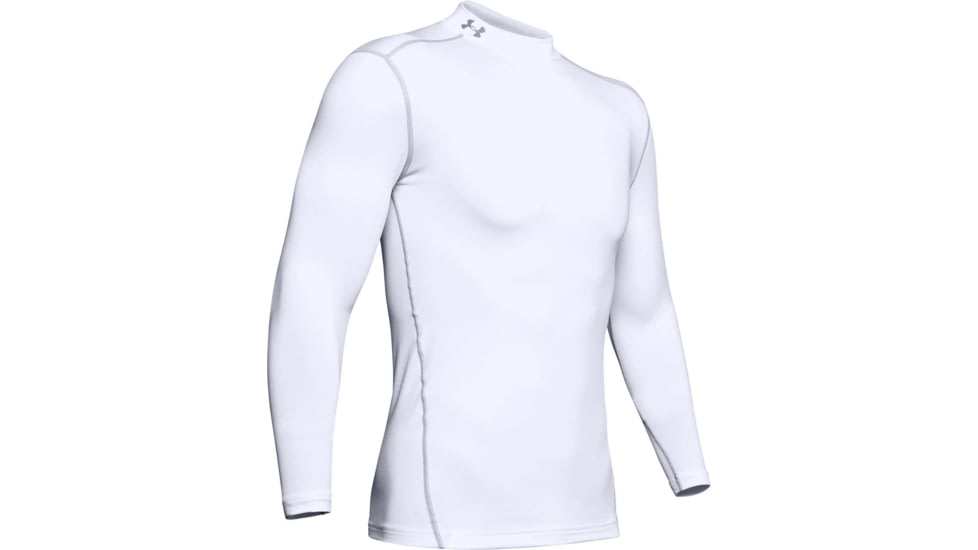 Under Armour UA ColdGear Armour Compression Mock - Mens, White, Large, 1265648100LG