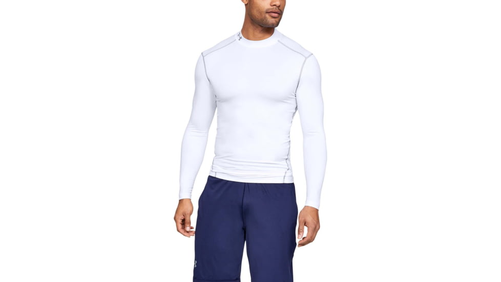 Under Armour UA ColdGear Armour Compression Mock - Mens, White, Large, 1265648100LG
