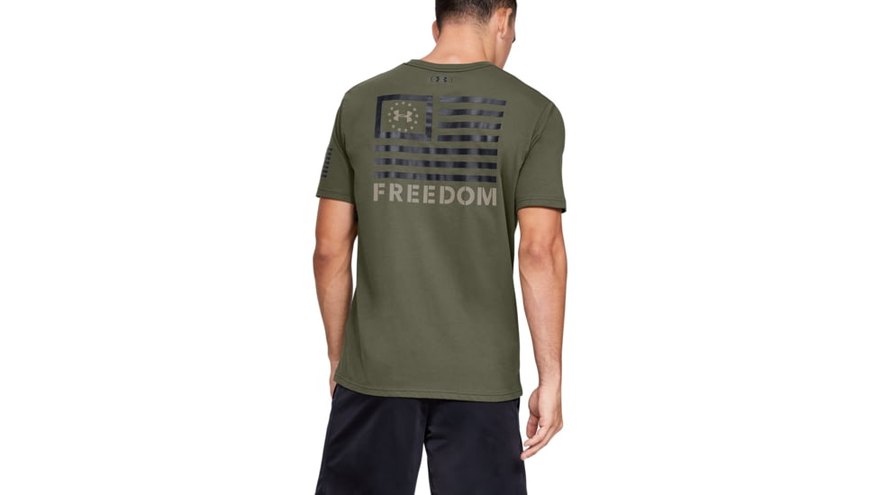 Under Armour UA Freedom Banner Tactical Graphic T-Shirt - Mens, Marine OD Green, Medium, 1352147390MD