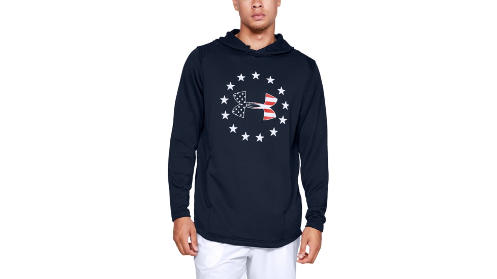 Under Armour UA Freedom Tech Terry Hoodie - Mens, Academy, Large, 1323105408LG