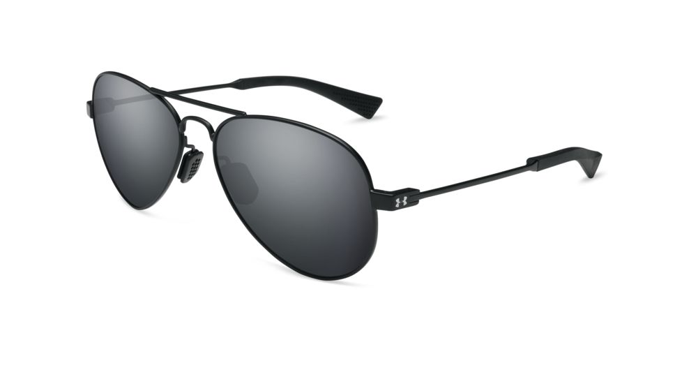 Under Armour UA Getaway M Sunglasses, Satin Black, One Size Fits Most, UA8600118-010101
