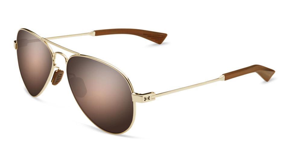 Under Armour UA Getaway M Sunglasses, Gloss Gold, One Size Fits Most, UA8650118-942024