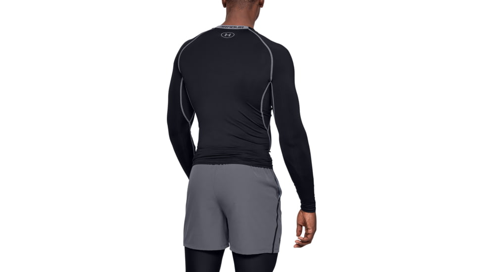 Under Armour UA HeatGear Armour Long Sleeve Compression Shirt - Mens, Black, 2X-Large, 12574710012X