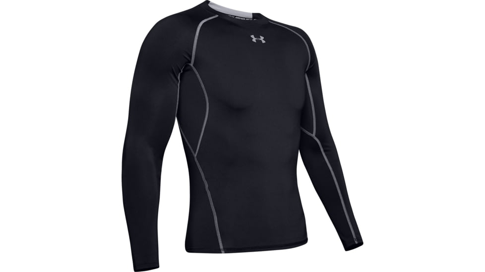 Under Armour UA HeatGear Armour Long Sleeve Compression Shirt - Mens, Black, 2X-Large, 12574710012X