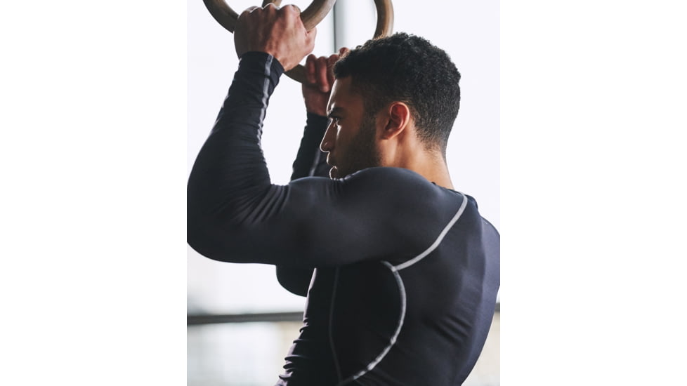 Under Armour UA HeatGear Armour Long Sleeve Compression Shirt - Mens, Black, 2X-Large, 12574710012X