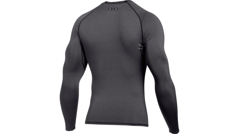 Under Armour UA HeatGear Armour Long Sleeve Compression Shirt - Mens, Carbon Heather, X-Large, 1257471090XL