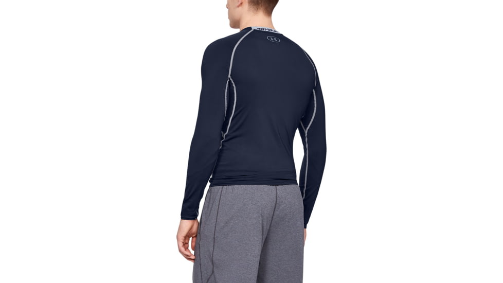 Under Armour UA HeatGear Armour Long Sleeve Compression Shirt - Mens, Midnight Navy, 3X-Large, 12574714103X