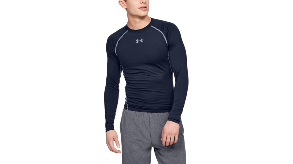 Under Armour UA HeatGear Armour Long Sleeve Compression Shirt - Mens, Midnight Navy, 3X-Large, 12574714103X