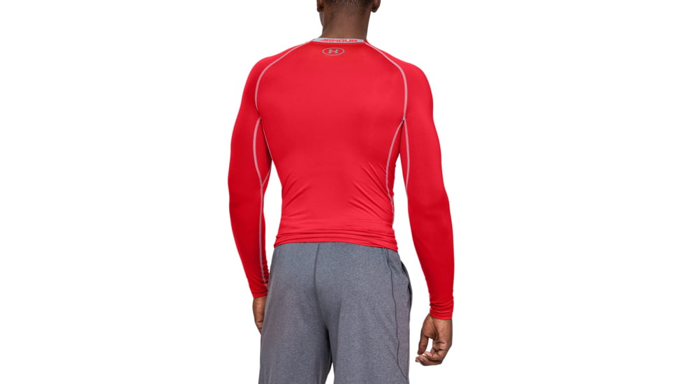 Under Armour UA HeatGear Armour Long Sleeve Compression Shirt - Mens, Red, 2X-Large, 12574716002X