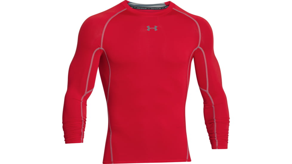 Under Armour UA HeatGear Armour Long Sleeve Compression Shirt - Mens, Red, 2X-Large, 12574716002X