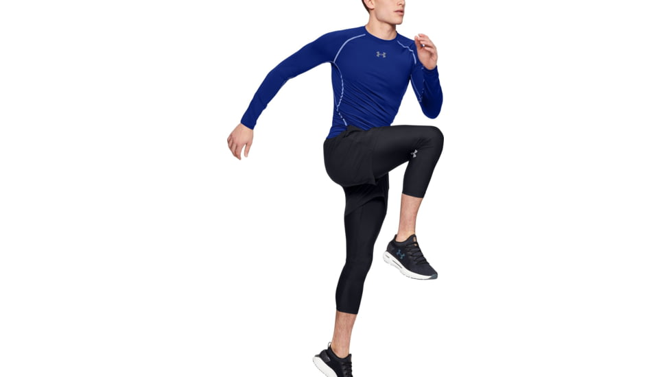 Under Armour UA HeatGear Armour Long Sleeve Compression Shirt - Mens, Royal, X-Large, 1257471400XL