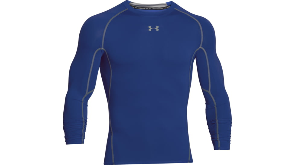 Under Armour UA HeatGear Armour Long Sleeve Compression Shirt - Mens, Royal, X-Large, 1257471400XL