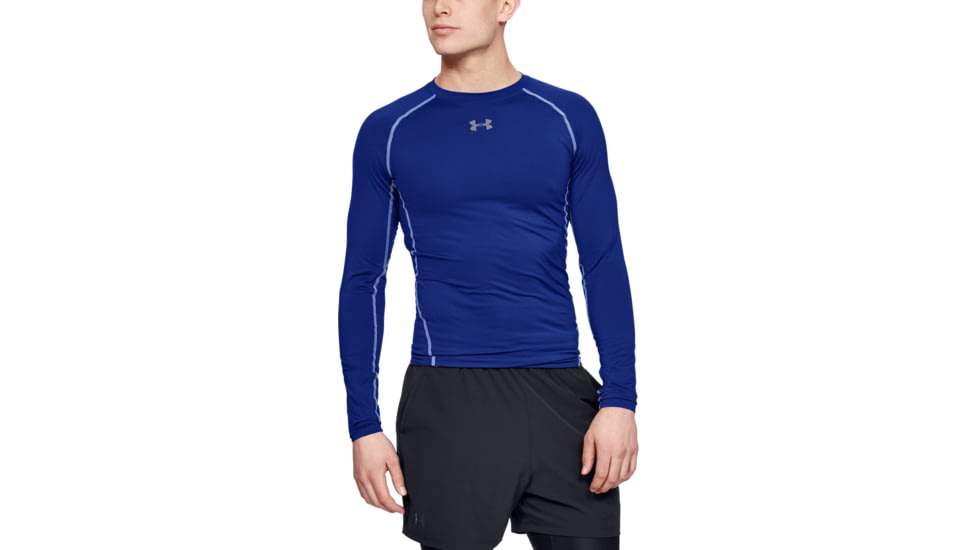 Under Armour UA HeatGear Armour Long Sleeve Compression Shirt - Mens, Royal, X-Large, 1257471400XL