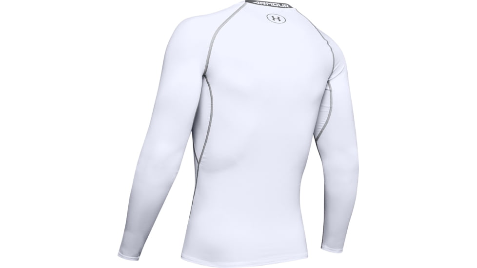 Under Armour UA HeatGear Armour Long Sleeve Compression Shirt - Mens, White, 3X-Large, 12574711003X