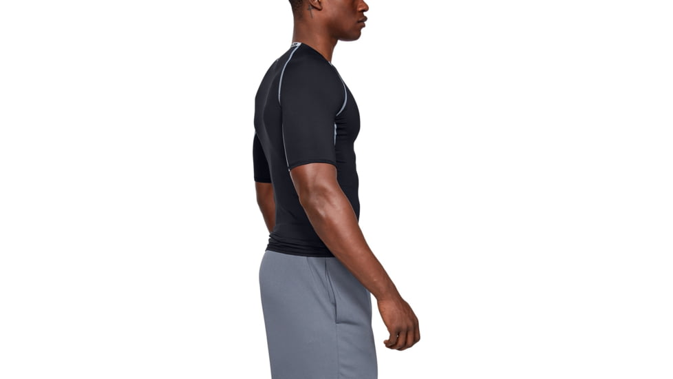 Under Armour UA HeatGear Armour Short Sleeve Compression Shirt - Men's, Small, Black, 1257468001SM