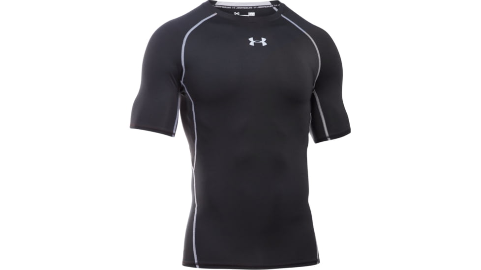 Under Armour UA HeatGear Armour Short Sleeve Compression Shirt - Men's, Small, Black, 1257468001SM
