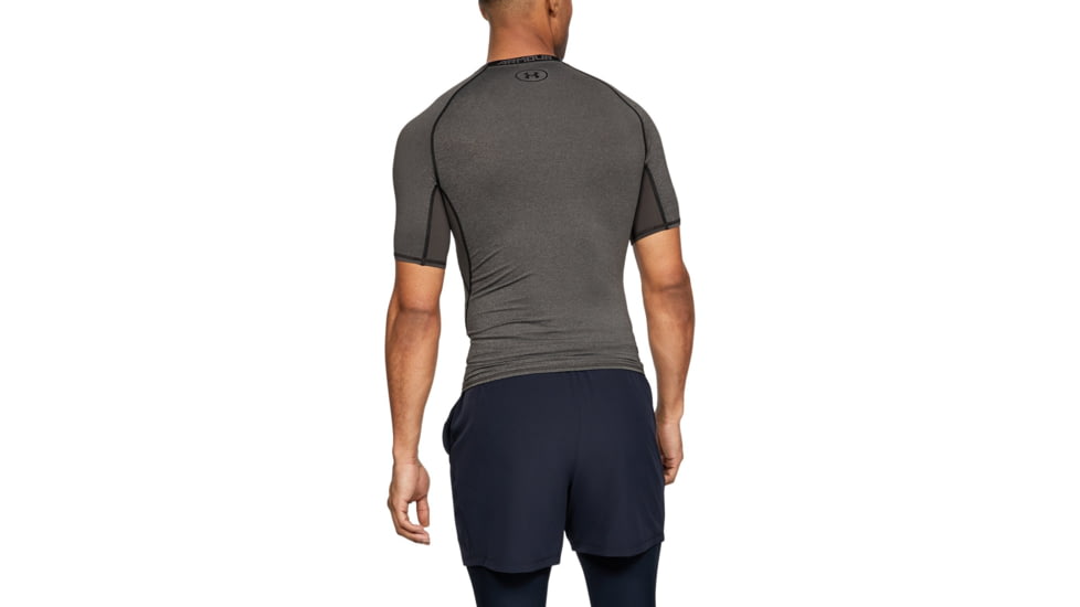 Under Armour UA HeatGear Armour Short Sleeve Compression Shirt - Men's, 3XL, Carbon Heather, 12574680903X