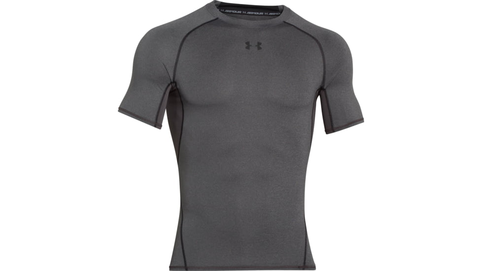Under Armour UA HeatGear Armour Short Sleeve Compression Shirt - Men's, 3XL, Carbon Heather, 12574680903X