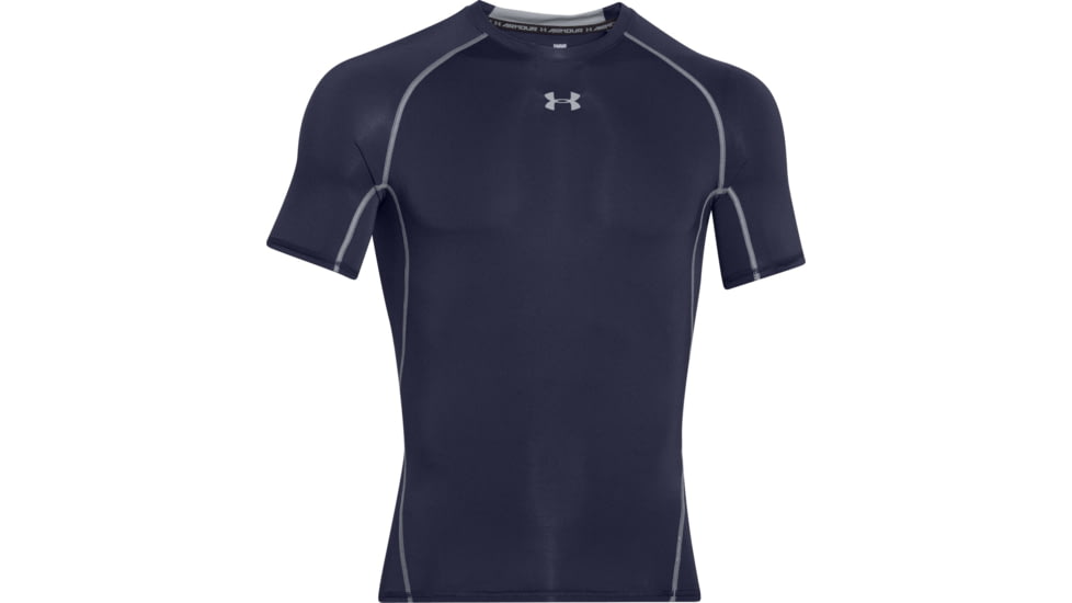 Under Armour UA HeatGear Armour Short Sleeve Compression Shirt - Men's, Medium, Midnight Navy, 1257468410MD