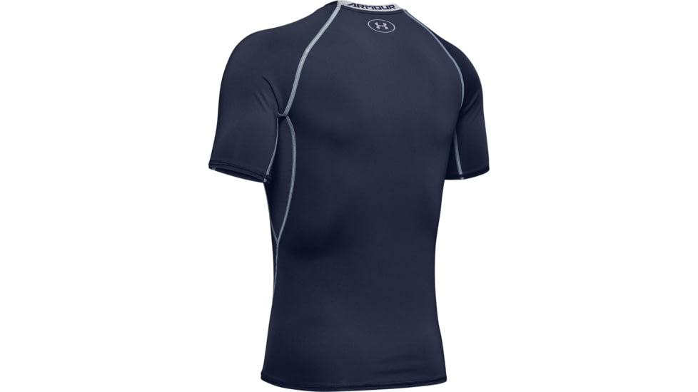 Under Armour UA HeatGear Armour Short Sleeve Compression Shirt - Men's, Medium, Midnight Navy, 1257468410MD