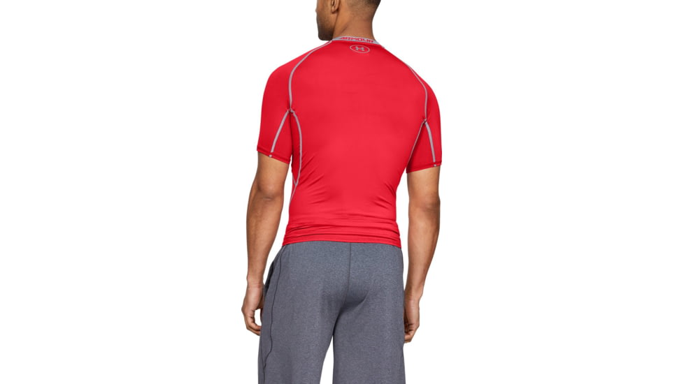 Under Armour UA HeatGear Armour Short Sleeve Compression Shirt - Men's, 3XL, Red, 12574686003X