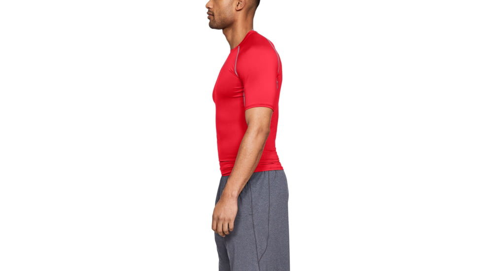 Under Armour UA HeatGear Armour Short Sleeve Compression Shirt - Men's, 3XL, Red, 12574686003X