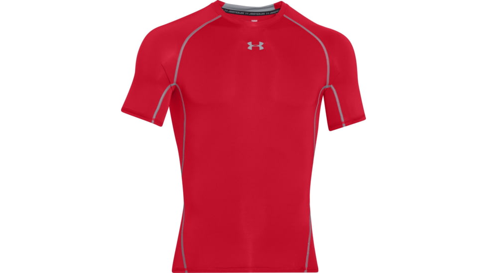 Under Armour UA HeatGear Armour Short Sleeve Compression Shirt - Men's, 3XL, Red, 12574686003X