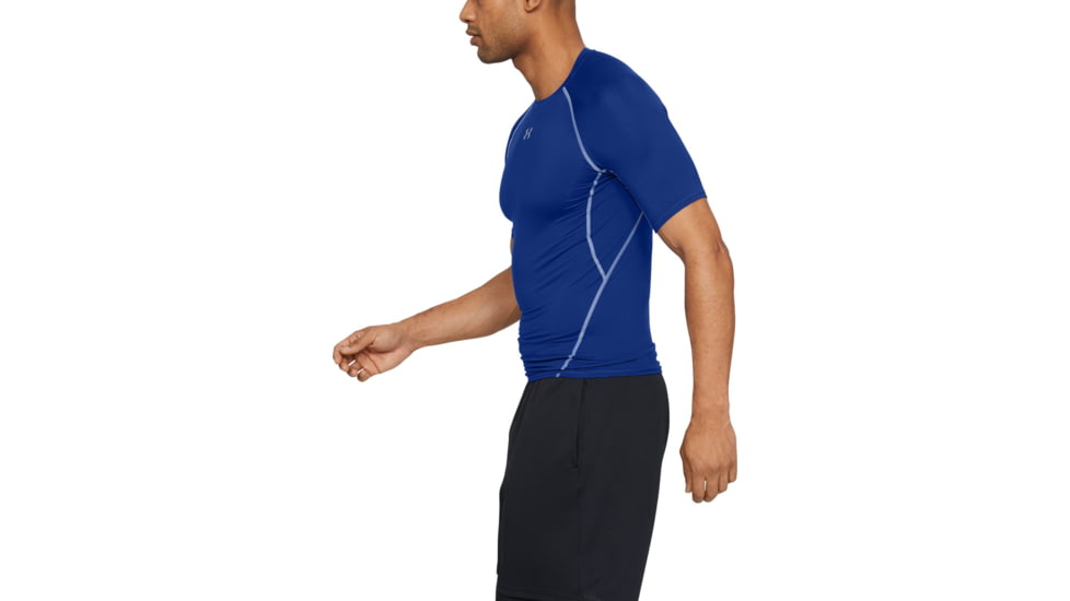 Under Armour UA HeatGear Armour Short Sleeve Compression Shirt - Men's, 2XL, Royal Blue, 12574684002X