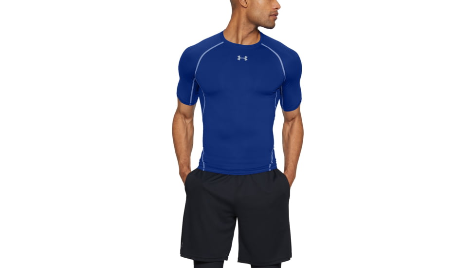 Under Armour UA HeatGear Armour Short Sleeve Compression Shirt - Men's, 2XL, Royal Blue, 12574684002X