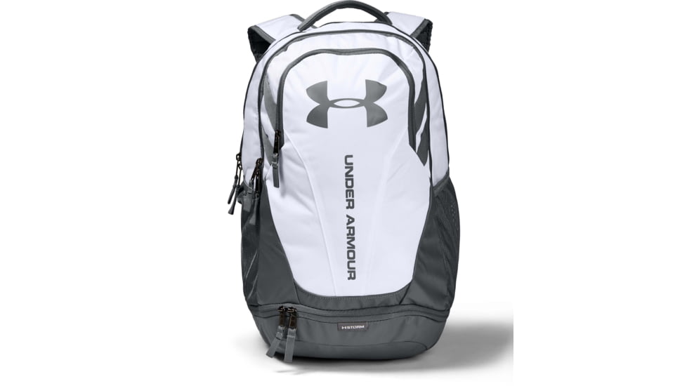 Under Armour UA Hustle 3.0L Backpack, White, One Size Fits All, 1294720100OSFA
