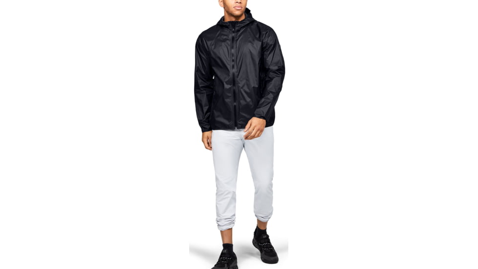 Under Armour UA Impasse Rain Shell Jacket - Mens, Black, 2X-Large, 13509490012X
