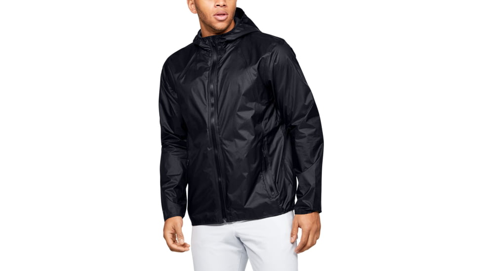 Under Armour UA Impasse Rain Shell Jacket - Mens, Black, 2X-Large, 13509490012X