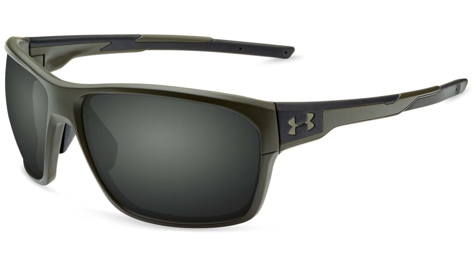 Under Armour UA No Limits Sunglasses, Gray Lens, Satin Rough Green, One Size Fits Most, UA8630130-310100