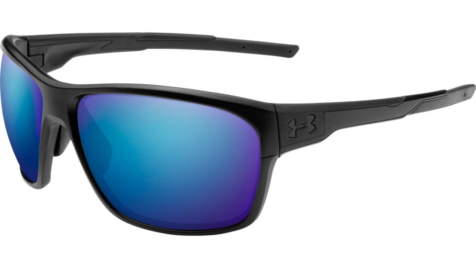 Under Armour UA No Limits Sunglasses, Offshore Tuned Polarized Lens, Satin Black, One Size Fits Most, UA8650130-010167