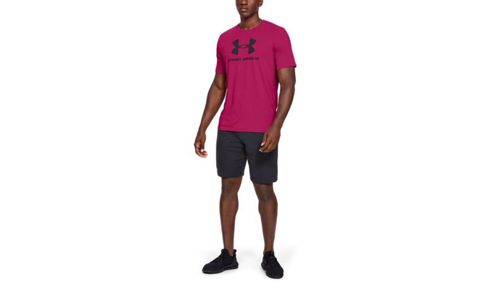 Under Armour UA Sportstyle Logo T-Shirt - Mens, Extra Large, Exuberant Pink, 1329590671XL