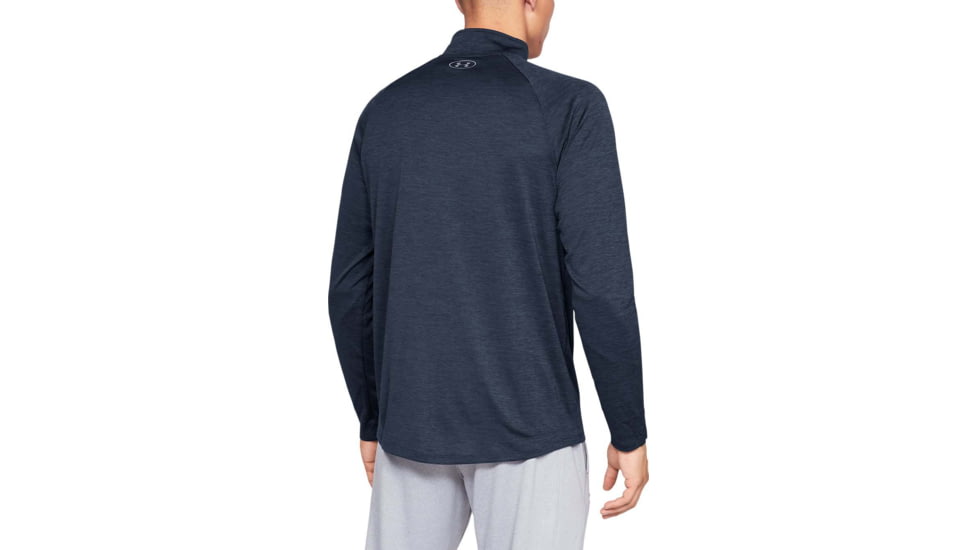 Under Armour UA Tech 1/2 Zip Long Sleeve Shirt - Mens, Academy/Steel, Small, 1328495409SM