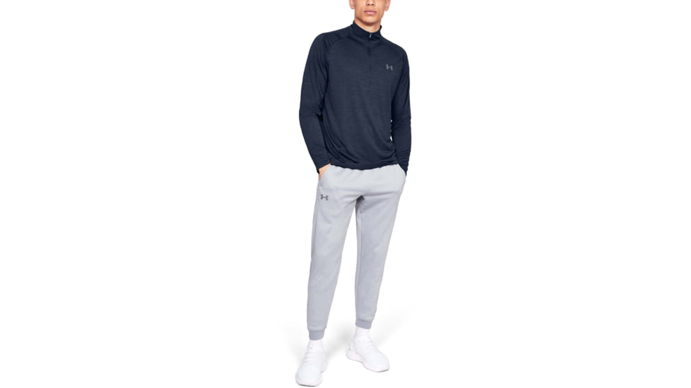 Under Armour UA Tech 1/2 Zip Long Sleeve Shirt - Mens, Academy/Steel, Small, 1328495409SM