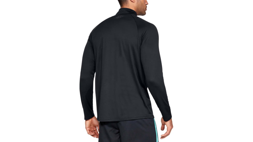 Under Armour UA Tech 1/2 Zip Long Sleeve Shirt - Mens, Black, Small, 1328495001SM