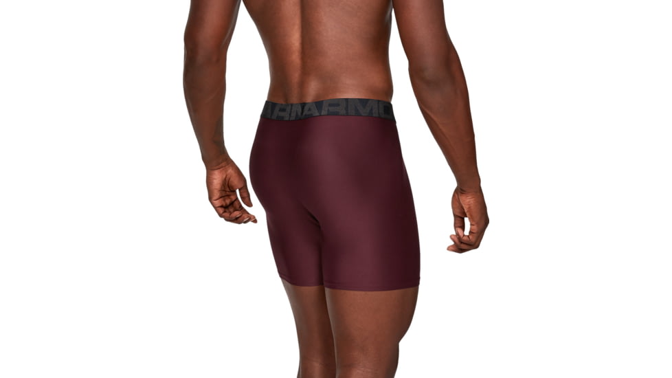 Under Armour UA Tech Boxerjock 6in 2-Pack - Mens, Dark Maroon, X-Large, 1327415601XL