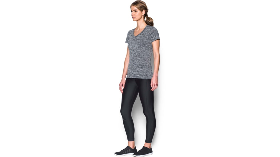 Under Armour UA Tech Twist V-Neck T-Shirt - Womens, Black, 2X-Large, 12585680012XL