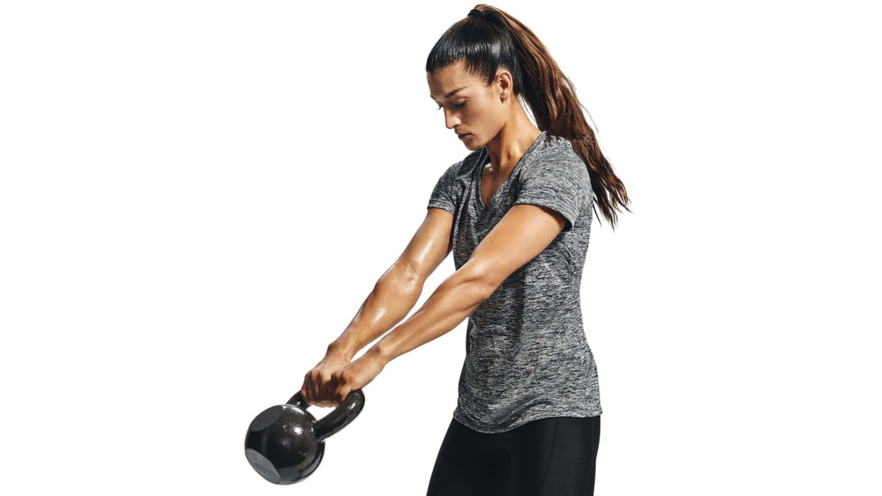 Under Armour UA Tech Twist V-Neck T-Shirt - Womens, Black, 2X-Large, 12585680012XL