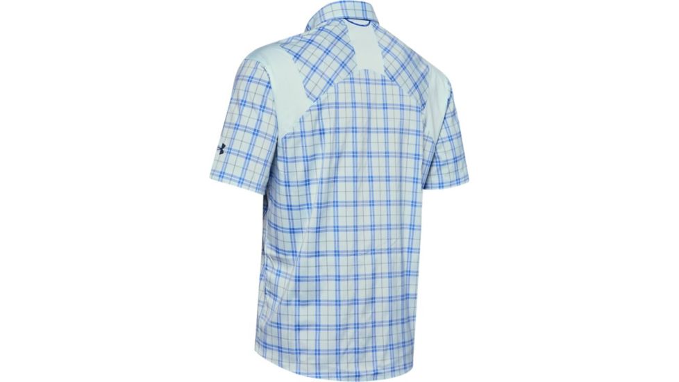 Under Armour UA Tide Chaser 2.0 Plaid Short Sleeve Shirt - Mens, Extra Large, Rift Blue, 1353334463XL