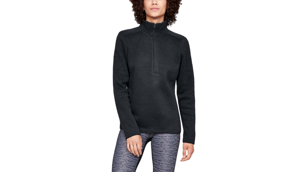 Under Armour UA Wintersweet 1/2 Zip 2.0 Active Top - Womens, Black, Large, 1316287001LG