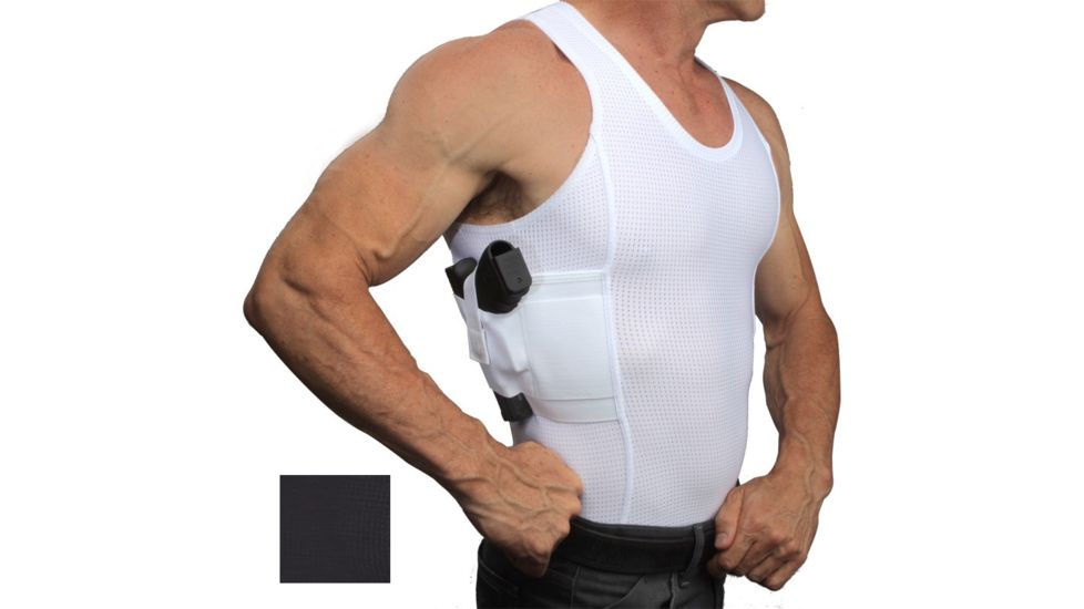 UnderTech Undercover Mens Concealment Holster Tank Top Coolux Shirt,Black,3XL T1276BK-3X