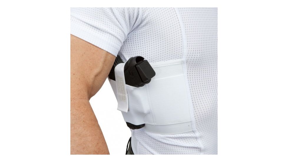 UnderTech Undercover Mens Concealment Holster V-Neck Coolux Shirt,White,XL T1275WH-XL